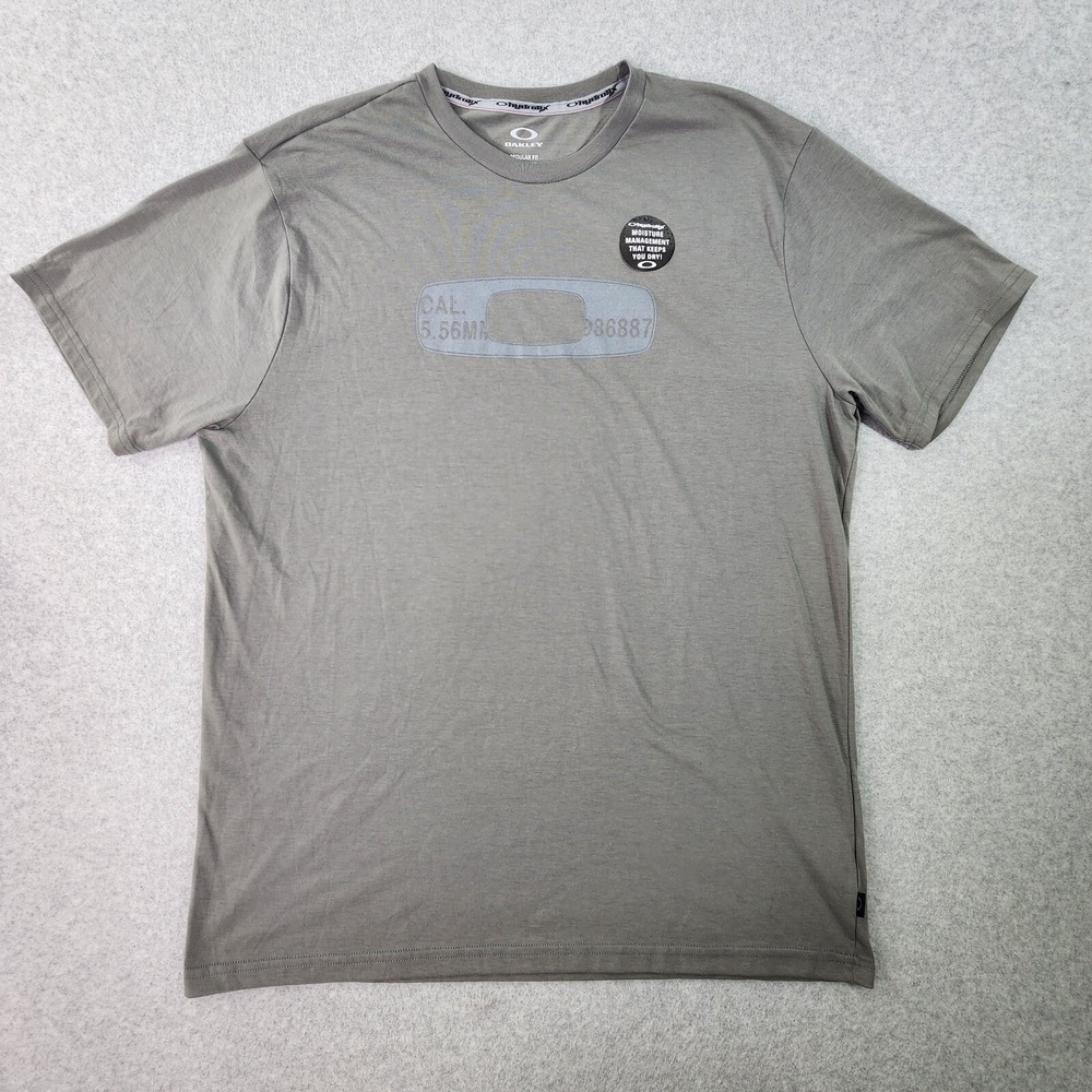 Oakley Ohydrolix T-Shirt Mens Size XXL Green Short Sleeve O Logo Crew Neck